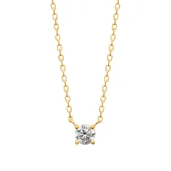 Collier femme oxyde de zirconium plaqué or Maison de la Bijouterie UW300545