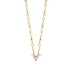 Collier femme oxyde de zirconium Maison de la Bijouterie plaqué or UW3W6W45