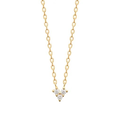 Collier femme oxyde de zirconium Maison de la Bijouterie plaqué or UW3W6W45