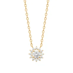 Collier femme oxydes de zirconium plaqué or Maison de la Bijouterie UW3U6U45