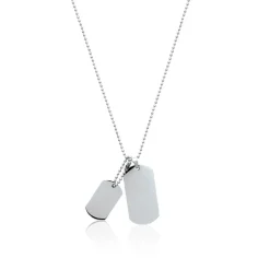 Collier femme pendentif à graver acier argent Maison de la Bijouterie 3Z04UY50