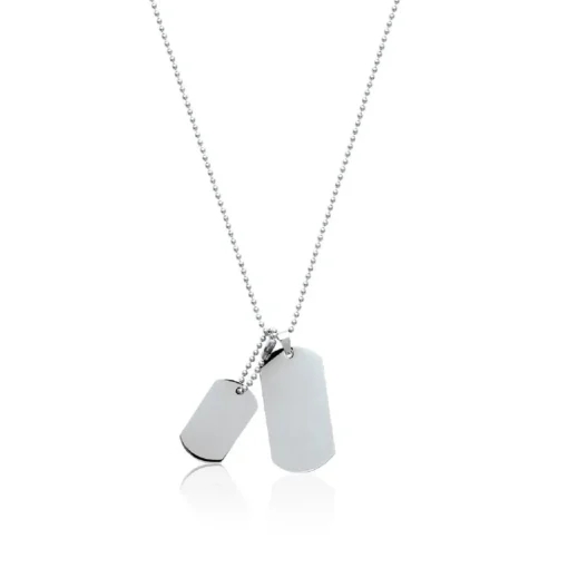 Collier femme pendentif à graver acier argent Maison de la Bijouterie 3Z04UY50