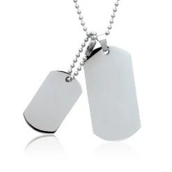 Collier femme pendentif à graver acier argent Maison de la Bijouterie 3Z04UY50