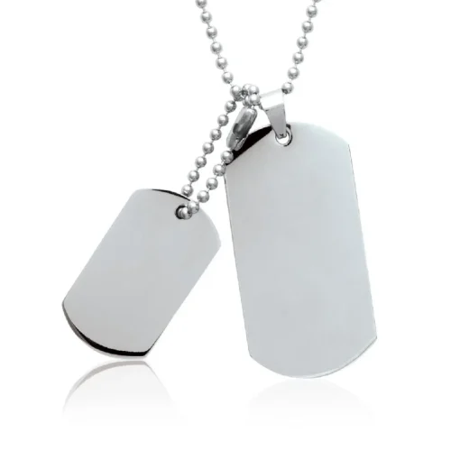 Collier femme pendentif à graver acier argent Maison de la Bijouterie 3Z04UY50