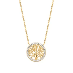 Collier femme pendentif arbre de vie plaqué or Maison de la Bijouterie UWZWY645
