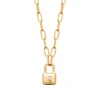 Collier femme pendentif cadenas plaqué or Maison de la Bijouterie UW35YU45