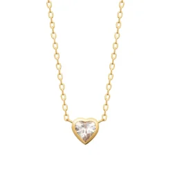 Collier femme pendentif cœur plaqué or Maison de la Bijouterie UWZZV045