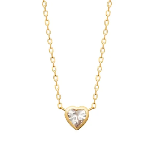 Collier femme pendentif cœur plaqué or Maison de la Bijouterie UWZZV045
