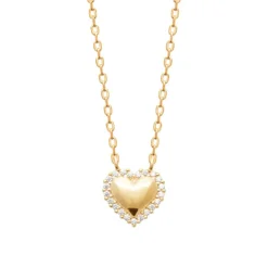 Collier femme pendentif cœur plaqué or Maison de la Bijouterie UW3V3Z45