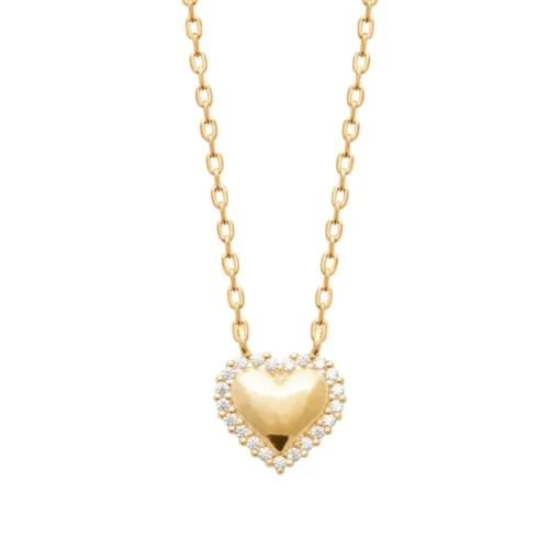Collier femme pendentif cœur plaqué or Maison de la Bijouterie UW3V3Z45