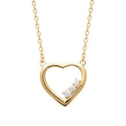 Collier femme pendentif cœur plaqué or Maison de la Bijouterie UWZ3Y045