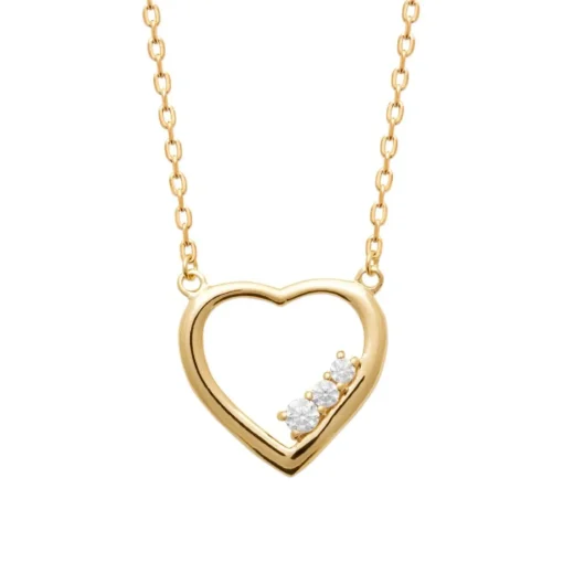 Collier femme pendentif cœur plaqué or Maison de la Bijouterie UWZ3Y045