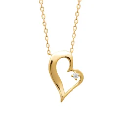 Collier femme pendentif cœur plaqué or Maison de la Bijouterie UWZZ6W45