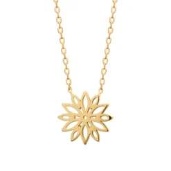 Collier femme pendentif feuille plaqué or Maison de la Bijouterie UYY03445