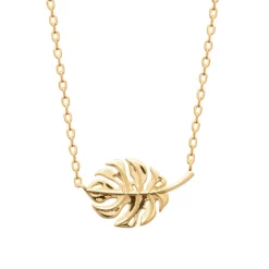 Collier femme pendentif feuille plaqué or Maison de la Bijouterie UYY0ZV45