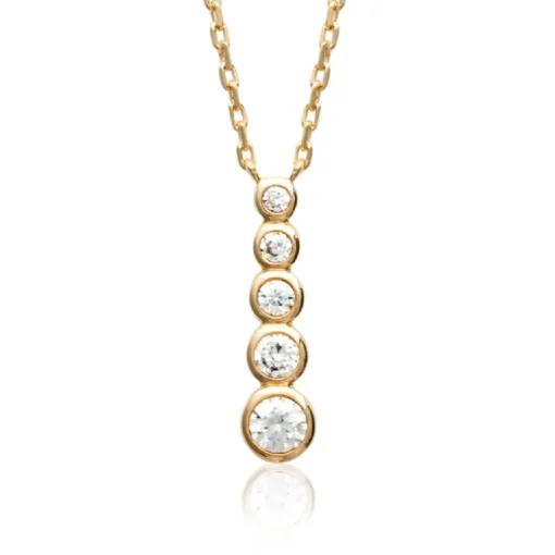 Collier femme pendentif oxyde zirconium Maison de la Bijouterie UWZWY345