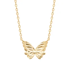 Collier femme pendentif papillon plaqué or Maison de la Bijouterie UYYZYY45