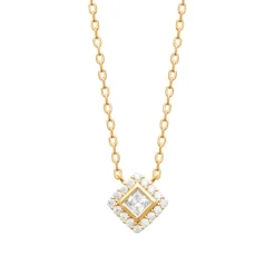 Collier femme pendentif plaqué or oxydes de zirconium Maison de la Bijouterie UW3UV345