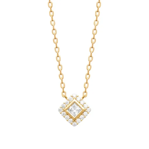 Collier femme pendentif plaqué or oxydes de zirconium Maison de la Bijouterie UW3UV345