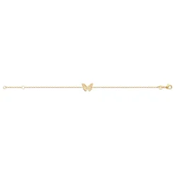 Collier femme pendentif papillon plaqué or Maison de la Bijouterie UYYZYY45