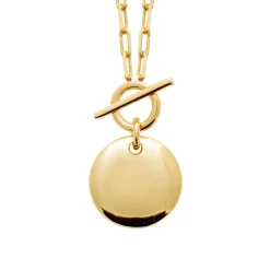 Collier femme pendentif rond plaqué or Maison de la Bijouterie UYY04W45
