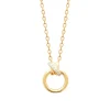 Collier femme pendentif rond oxydes plaqué or Maison de la Bijouterie UW3UZV45