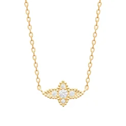 Collier femme pendentif serti clos plaqué or Maison de la Bijouterie UW405Y45