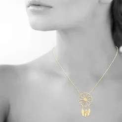 Collier femme plaqué or - UYZ43645