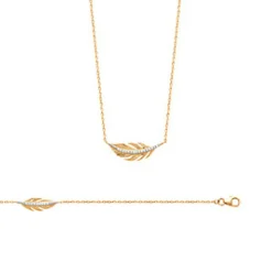 Collier femme plaqué or blanc serti griffe - UWZW3445