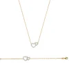 Collier Femme plaqué or double coeurs Maison de la Bijouterie UWZ6V645