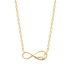 Collier femme plaqué or infinity serti clos Maison de la Bijouterie UW3UUW45
