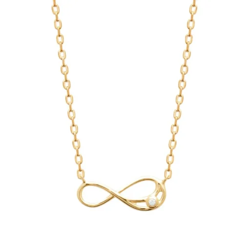 Collier femme plaqué or infinity serti clos Maison de la Bijouterie UW3UUW45