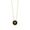 Collier femme plaqué or laque noir - UYZ6W345
