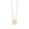 Collier femme plaqué or laque blanc - UYZ6W445