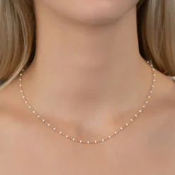 Collier femme plaqué or laque - YU0U3V45