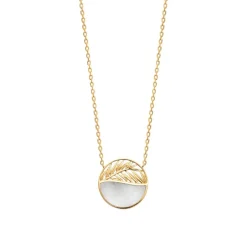 Collier femme plaqué or nacre - UW3Y0445
