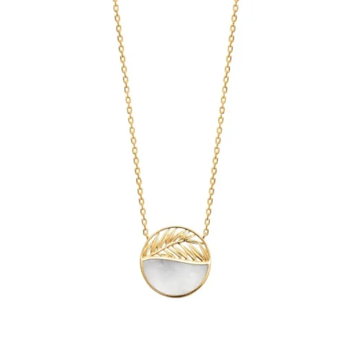 Collier femme plaqué or nacre - UW3Y0445