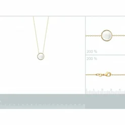Collier femme plaqué or nacre serti clos - UW335445