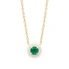 Collier femme plaqué or oxyde et pierre verte Maison de la Bijouterie UW3UVY45