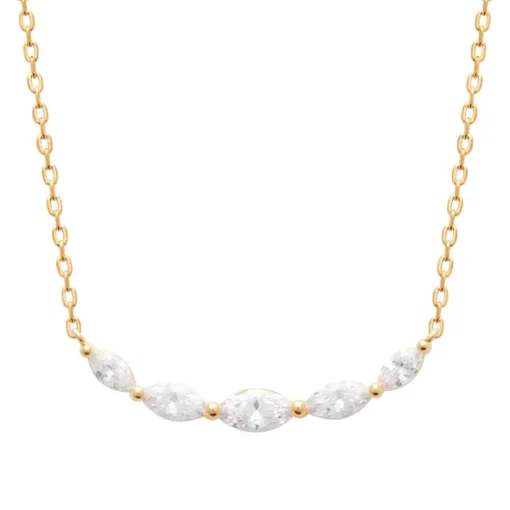 Collier femme plaqué or oxyde de zirconium Maison de la Bijouterie UW3U4V45