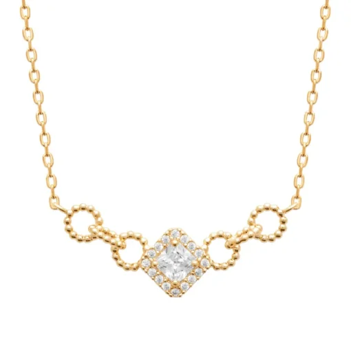 Collier femme plaqué or oxyde de zirconium Maison de la Bijouterie UW3U4445