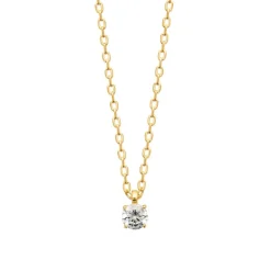 Collier Femme plaqué or oxyde de zirconium 4mm Maison de la Bijouterie UW30W445