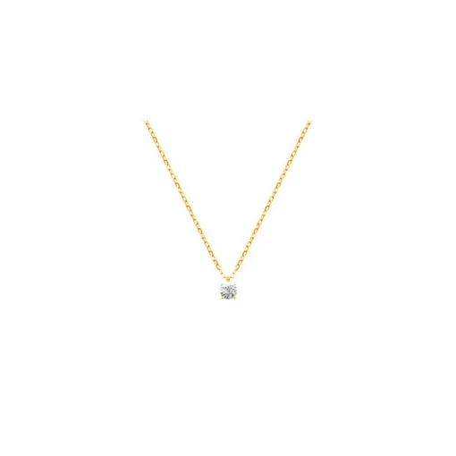 Collier Femme plaqué or oxyde de zirconium 4mm Maison de la Bijouterie UW30W445