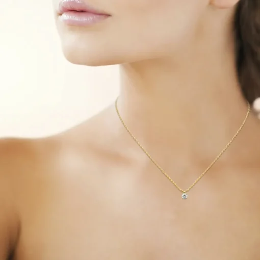 Collier Femme plaqué or oxyde de zirconium 4mm Maison de la Bijouterie UW30W445