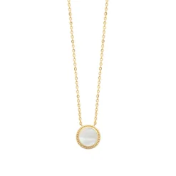 Collier femme plaqué or pendentif nacré Maison de la Bijouterie UW3Y0Z45