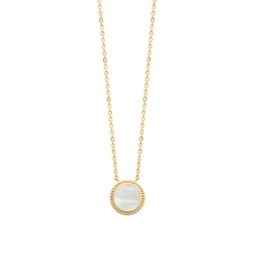 Collier femme plaqué or pendentif nacré Maison de la Bijouterie UW3Y0Z45