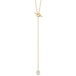 Collier femme plaqué or pendant oxyde de zirconium Maison de la Bijouterie UW40ZY45