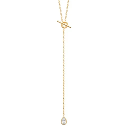 Collier femme plaqué or pendant oxyde de zirconium Maison de la Bijouterie UW40ZY45