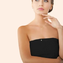 Collier femme plaqué or pendant oxyde de zirconium Maison de la Bijouterie UW40ZY45