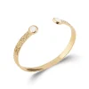 Collier femme plaqué or pierre de lune serti griffe - UW3Z405V